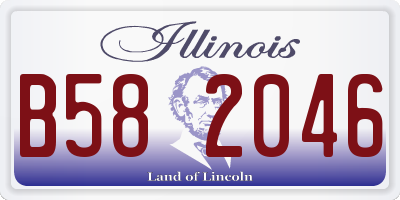 IL license plate B582046
