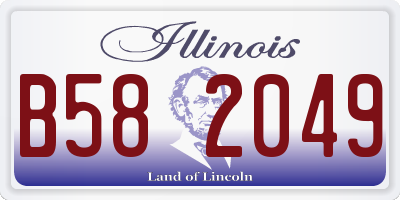 IL license plate B582049