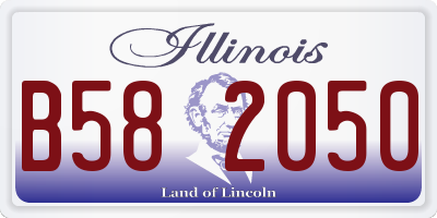 IL license plate B582050