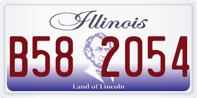 IL license plate B582054