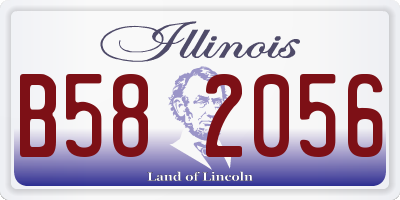 IL license plate B582056