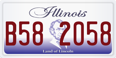 IL license plate B582058
