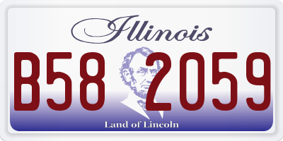 IL license plate B582059