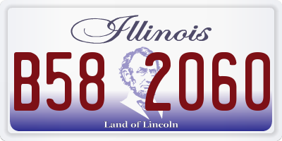 IL license plate B582060