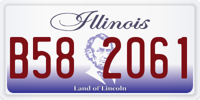 IL license plate B582061