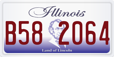 IL license plate B582064