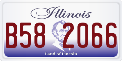 IL license plate B582066