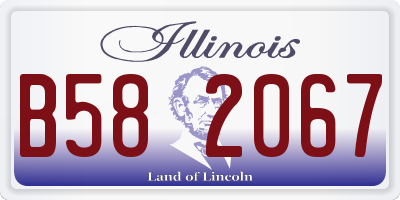 IL license plate B582067