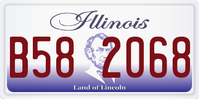 IL license plate B582068