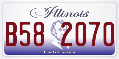 IL license plate B582070