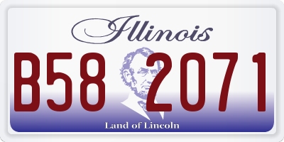 IL license plate B582071