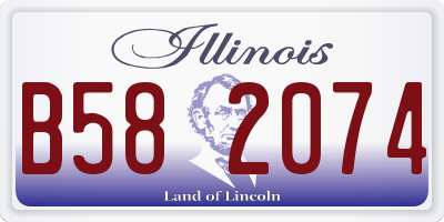 IL license plate B582074