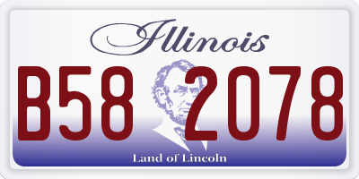 IL license plate B582078
