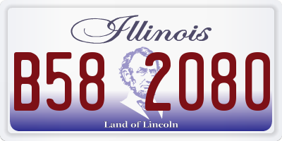 IL license plate B582080
