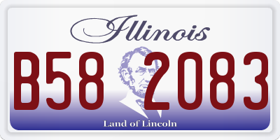 IL license plate B582083
