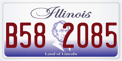 IL license plate B582085