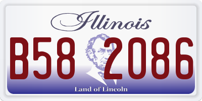 IL license plate B582086