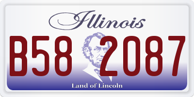 IL license plate B582087