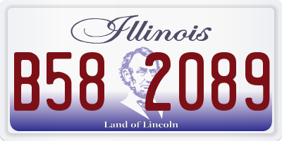 IL license plate B582089