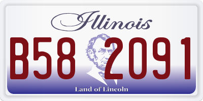 IL license plate B582091