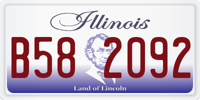 IL license plate B582092