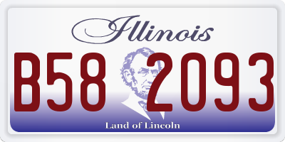 IL license plate B582093