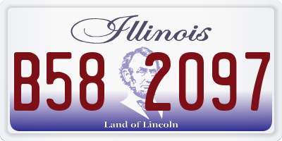 IL license plate B582097