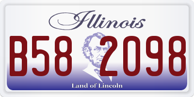 IL license plate B582098