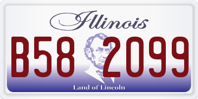 IL license plate B582099