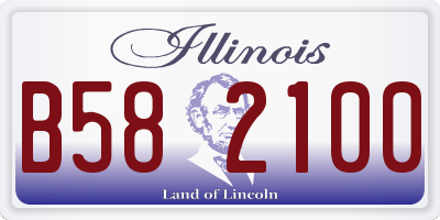 IL license plate B582100