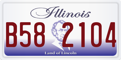 IL license plate B582104
