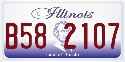 IL license plate B582107