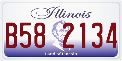 IL license plate B582134