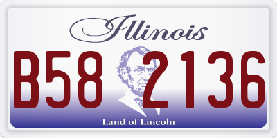 IL license plate B582136