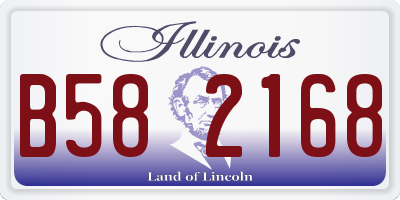 IL license plate B582168