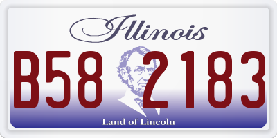 IL license plate B582183