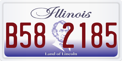 IL license plate B582185