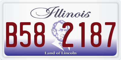 IL license plate B582187