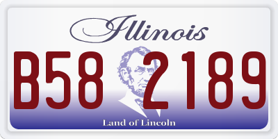 IL license plate B582189