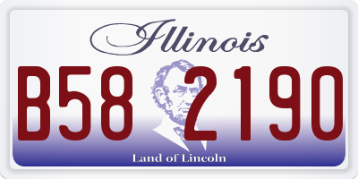 IL license plate B582190