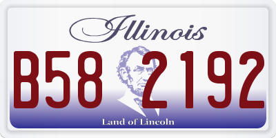 IL license plate B582192