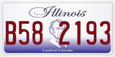 IL license plate B582193