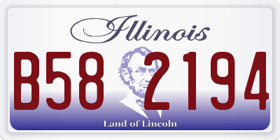 IL license plate B582194