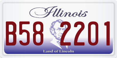 IL license plate B582201