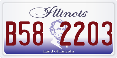 IL license plate B582203