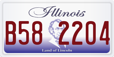 IL license plate B582204