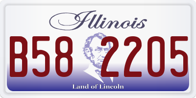 IL license plate B582205