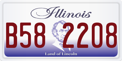IL license plate B582208