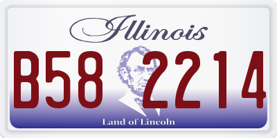 IL license plate B582214