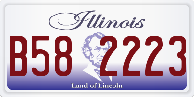IL license plate B582223